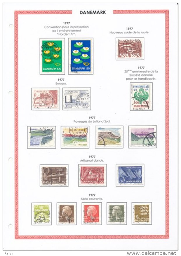 Danemark collection plus de  1500 timbres oblitérés différents, over 1500 different used stamps, 110 pages 99 scans