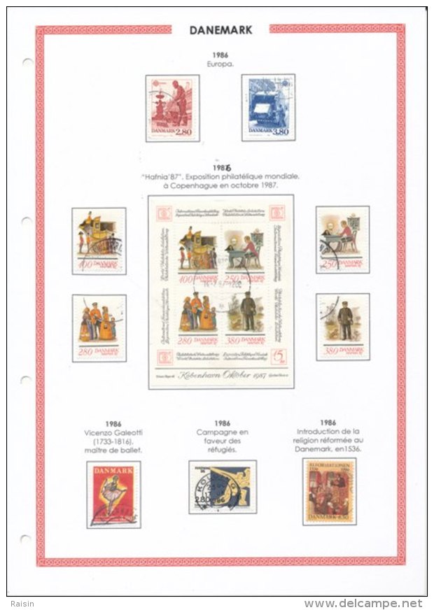 Danemark collection plus de  1500 timbres oblitérés différents, over 1500 different used stamps, 110 pages 99 scans