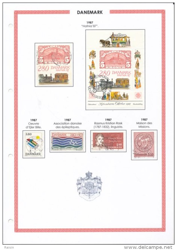 Danemark collection plus de  1500 timbres oblitérés différents, over 1500 different used stamps, 110 pages 99 scans