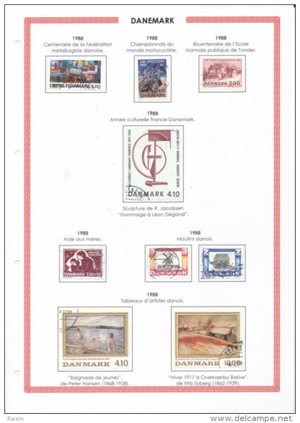 Danemark collection plus de  1500 timbres oblitérés différents, over 1500 different used stamps, 110 pages 99 scans