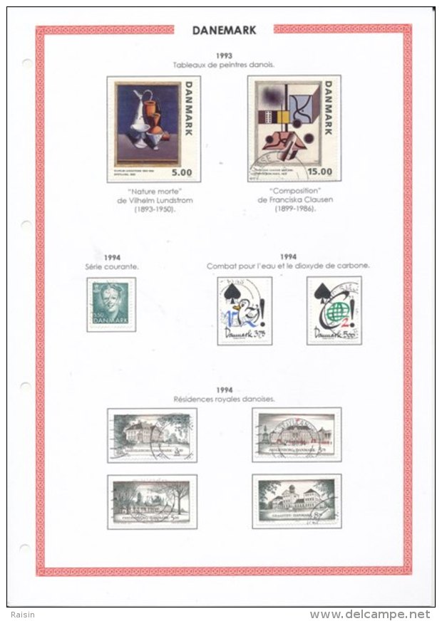 Danemark collection plus de  1500 timbres oblitérés différents, over 1500 different used stamps, 110 pages 99 scans