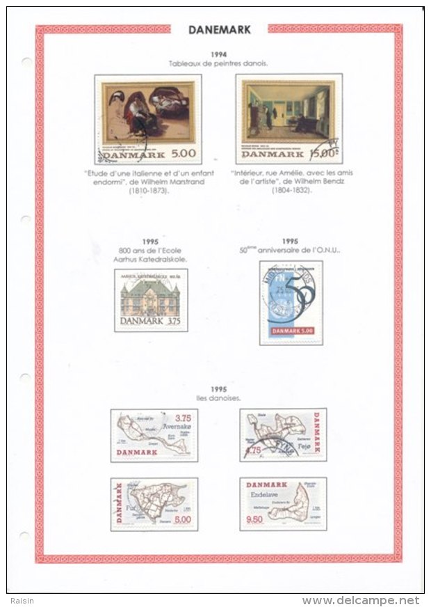 Danemark collection plus de  1500 timbres oblitérés différents, over 1500 different used stamps, 110 pages 99 scans