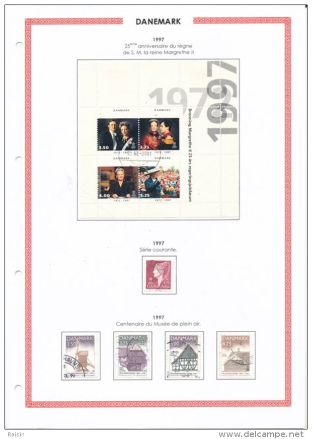 Danemark collection plus de  1500 timbres oblitérés différents, over 1500 different used stamps, 110 pages 99 scans