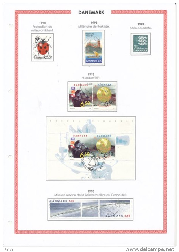 Danemark collection plus de  1500 timbres oblitérés différents, over 1500 different used stamps, 110 pages 99 scans