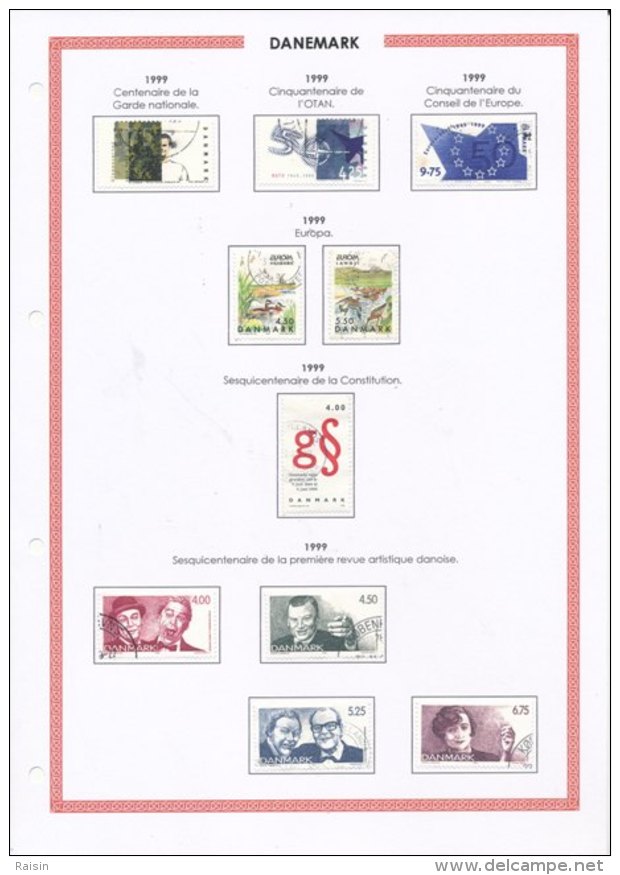 Danemark collection plus de  1500 timbres oblitérés différents, over 1500 different used stamps, 110 pages 99 scans