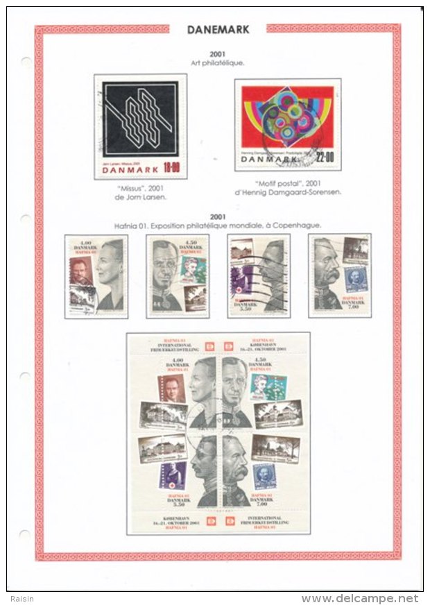 Danemark collection plus de  1500 timbres oblitérés différents, over 1500 different used stamps, 110 pages 99 scans