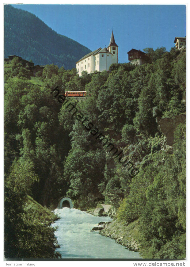 Brig-Visp-Zermatt-Bahn - Stalden - Ansichtskarte Großformat - Stalden