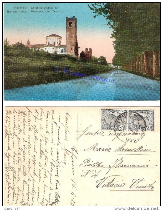 Cartolina Postale D'epoca - CASTELFRANCO VENETO - Borgo Aloco Poscoro Del Duomo - 1929 - Treviso