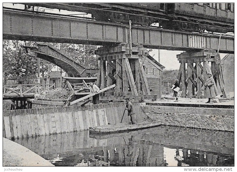 CPA 51 REIMS Marne - Pont De Soissons ° A. Suzaine ** Canal Guerre Ruine Train Wagons Ferroviaire Chemin Fer - Reims