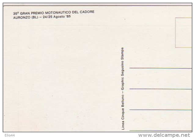 AURONZO DI CADORE (BL) - 1985 - 35° Gran Premio Motonautico Del Cadore - - Sci Nautico