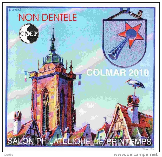 CNEP Le N°  55 A De 2010 - Bloc Non Dentelé - Salon De Printemps, Armoiries De Colmar - Cigogne - CNEP