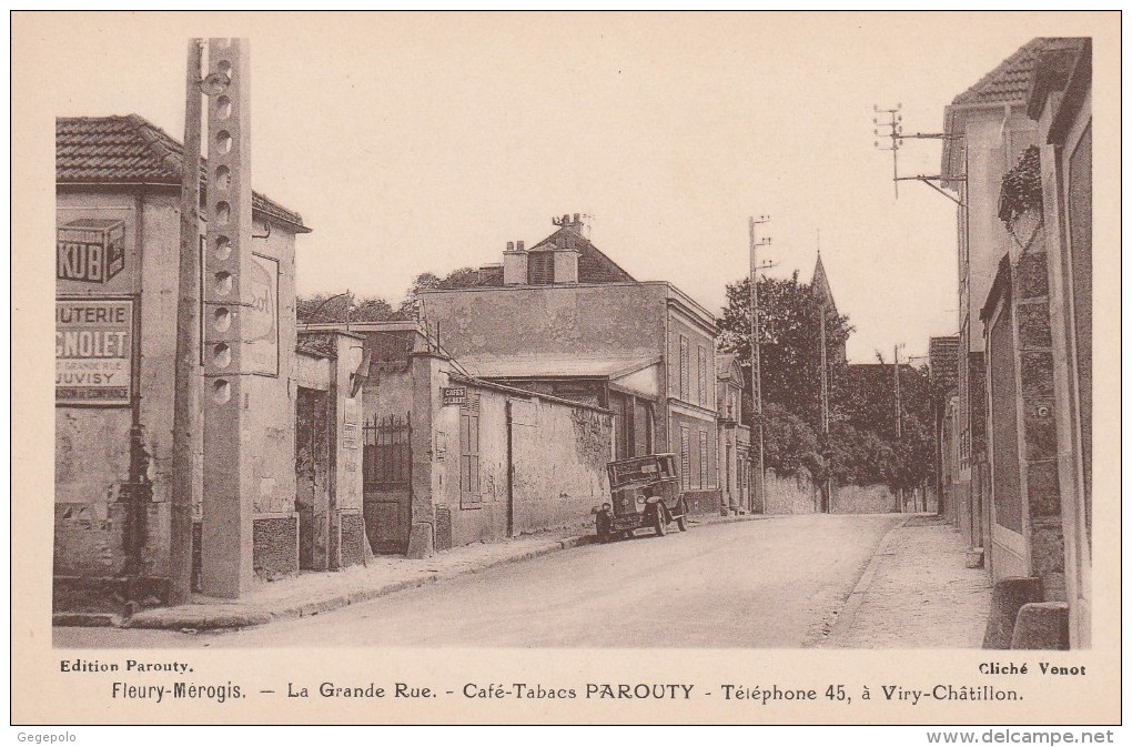 FLEURY-MEROGIS - La Grande-Rue- Café-Tabacs PAROUTY - Fleury Merogis