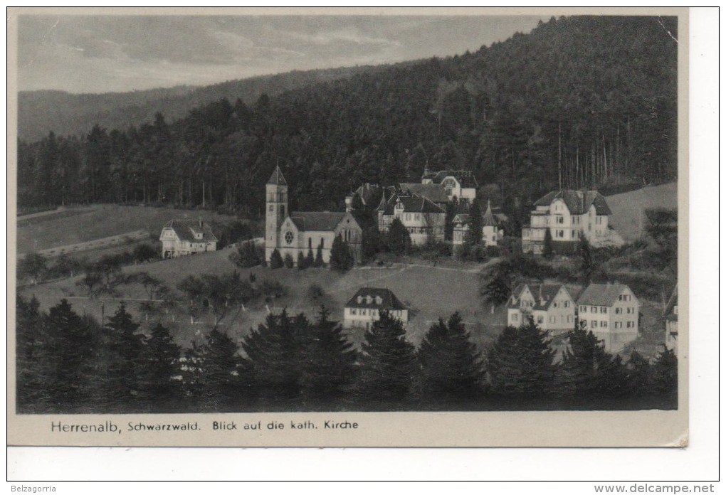 HERRENALB, Schwarzwald -  Blick Auf Die Kath. Kirche - Bad Herrenalb