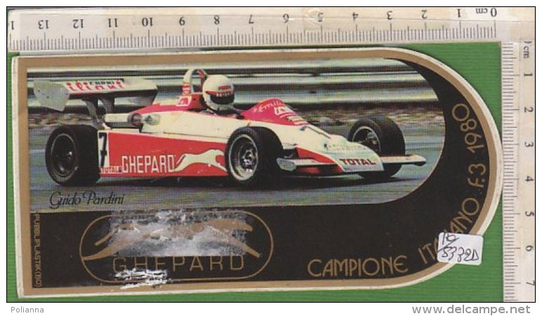 PO5332D# ADESIVO STICKER AUTOMOBILISMO - GUIDO PARDINI CAMPIONE ITALIANO F3 1980 - GHEPARD - Car Racing - F1