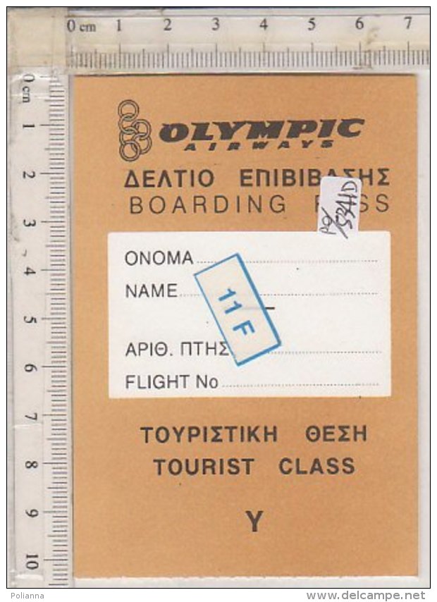 PO5341D# TARGHETTA BAGAGLIO OLYMPIC AIRWAYS - Aufklebschilder Und Gepäckbeschriftung