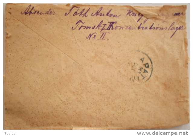 RUSSIA - MILITAR CARD - PRISONNIERS LETTER +++  - TOMSK LAGER  - 1918 - Zemstvos