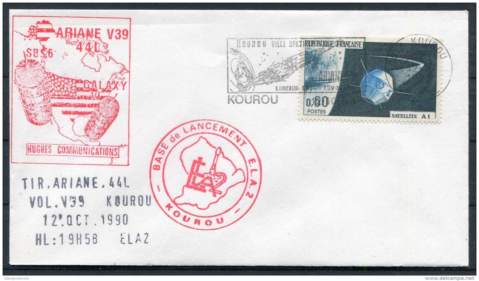 1990 France Guyane Kourou Space Rocket Ariane Cover - Europe