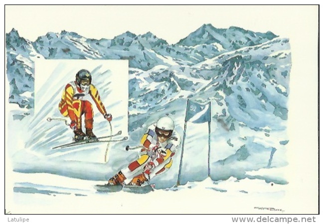 Carte Des Jeux Olympiques-( Descente Et Super-Geant Masculin A Val-d'Isère)-Discipline De Glisse Et De Glace - Olympic Games