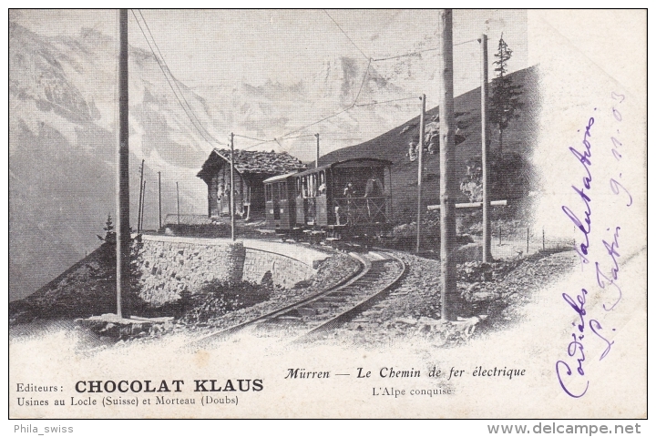 Mürren - Le Chemin De Far électrique - Chocolat Klaus - Mürren