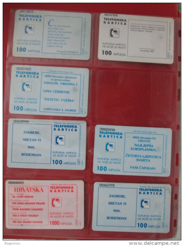 CROATIA phonecards 240 pcs in 32 etui x 8 pcs