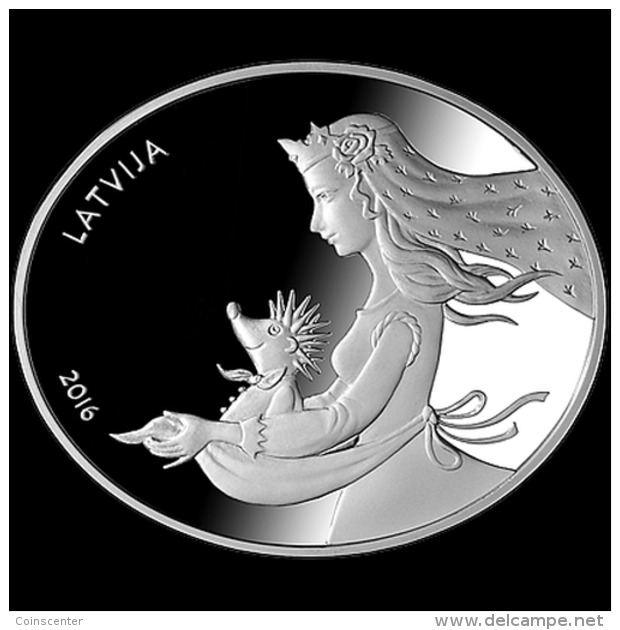 Latvia 5 Euro 2016 "Fairy Tale - Hedgehog´s Coat" AG Silver PROOF - Latvia