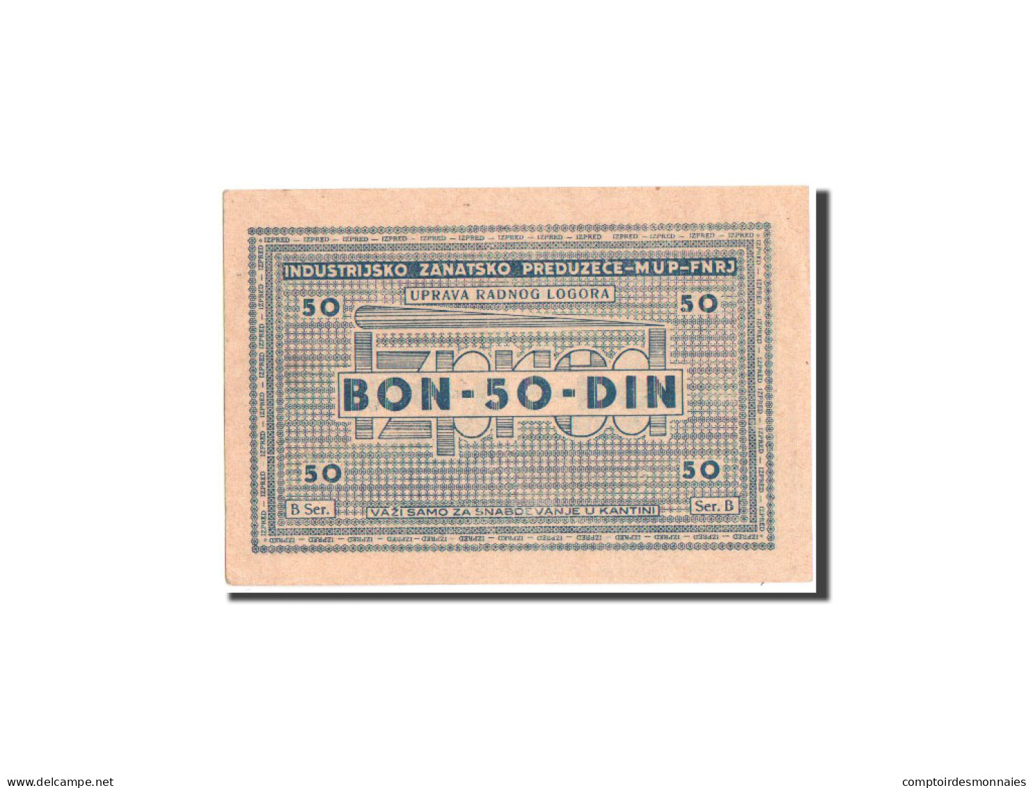 Billet, Croatie, 50 Dinara, 1941-1944, Undated, SPL - Croatia