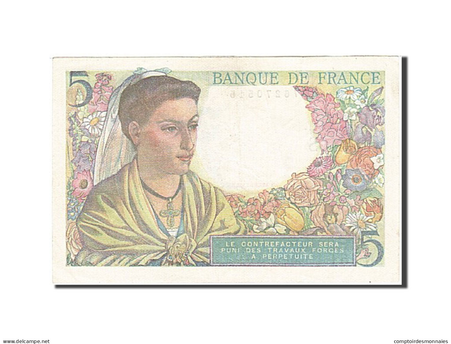 Billet, France, 5 Francs, 1943, 1947-10-30, SUP, Fayette:5.7, KM:98b - 5 F 1943-1947 ''Berger''