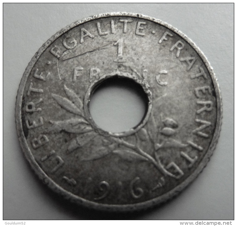 1 Franc 1916 Troué - 1 Franc