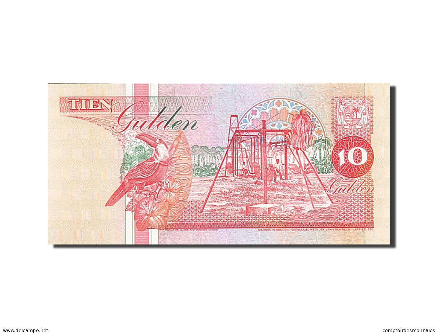 Billet, Suriname, 10 Gulden, 1991-1997, 1991-07-09, KM:137a, NEUF - Suriname