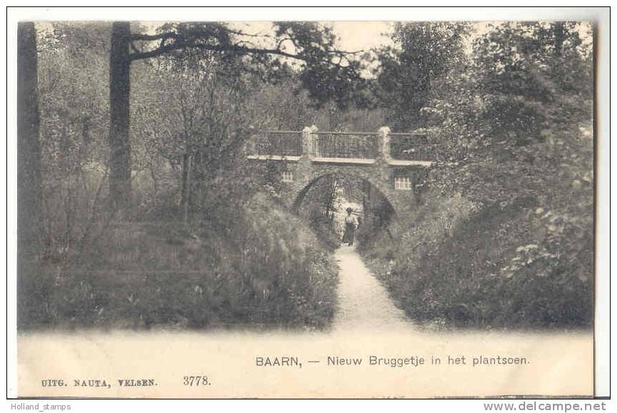 ANSICHTKAART BAARN NIEUWE BRUGGETJE IN HET PLANTSOEN  POSTSTEMPEL 24-05-1907 - Baarn