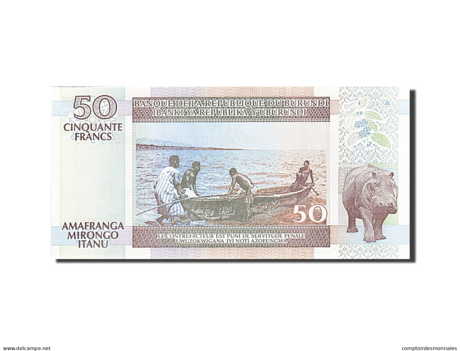 Billet, Burundi, 50 Francs, 1993-1997, 2003-07-01, KM:36d, NEUF - Burundi