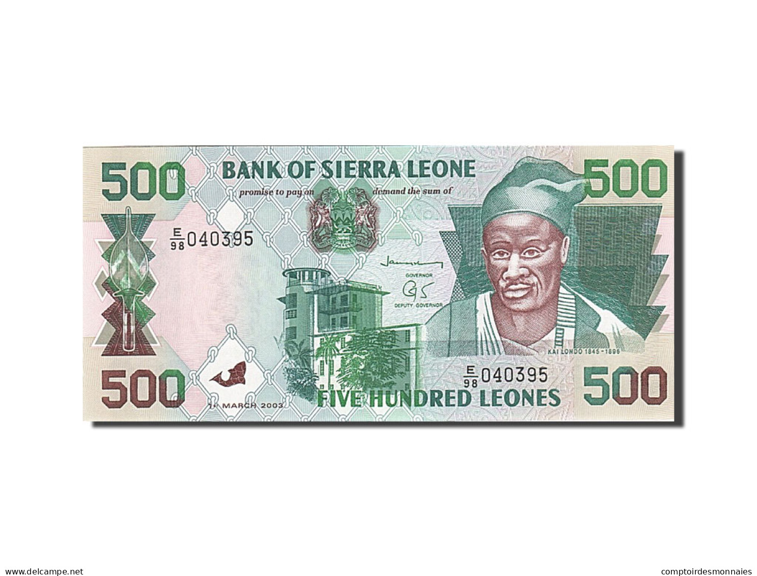 Billet, Sierra Leone, 500 Leones, 1995-2000, 2003-03-01, KM:23c, NEUF - Sierra Leona