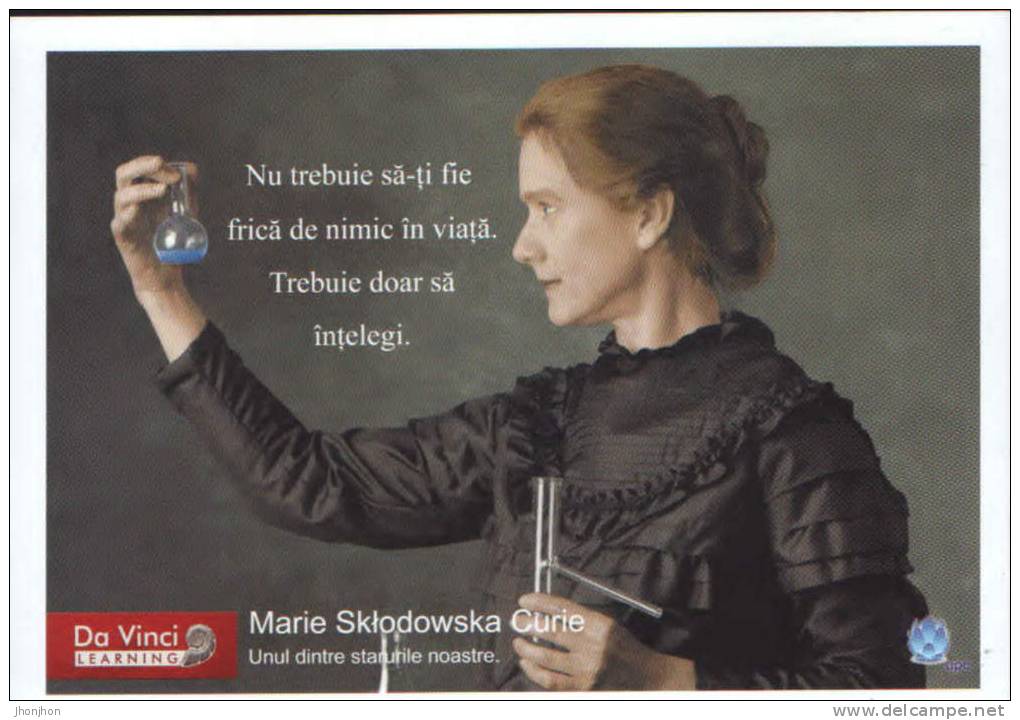 Romania-Postcard-Marie Sklodowska-Curie-Physicist Of Polish Origin. - Nobelprijs