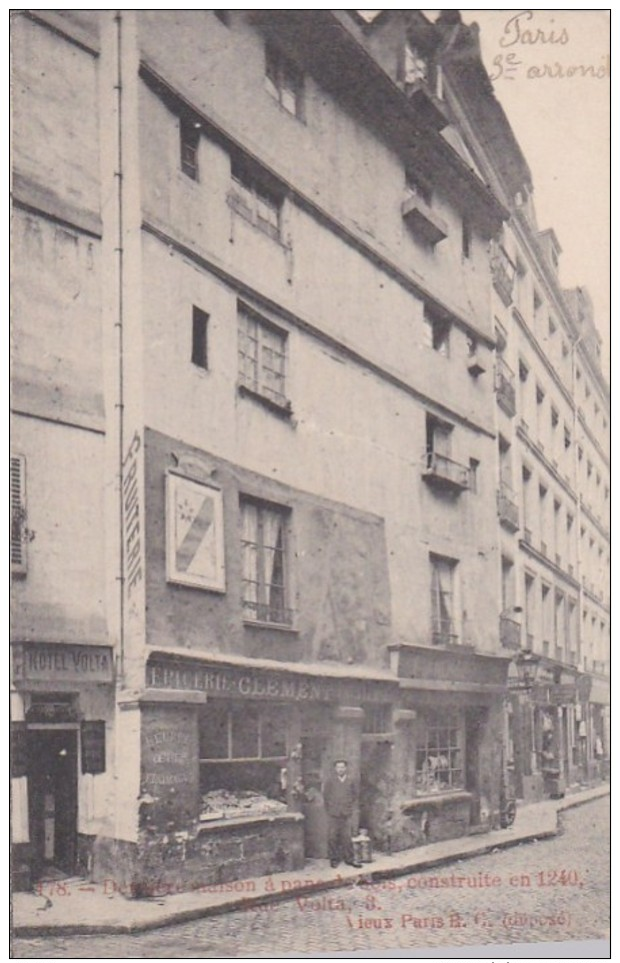 Vieux PARIS BC N° 178  3° Rue VOLTA La Plus Ancienne Maison De PARIS à Pans De BOIS En 1240  EPICERIE CLEMENT - Arrondissement: 03