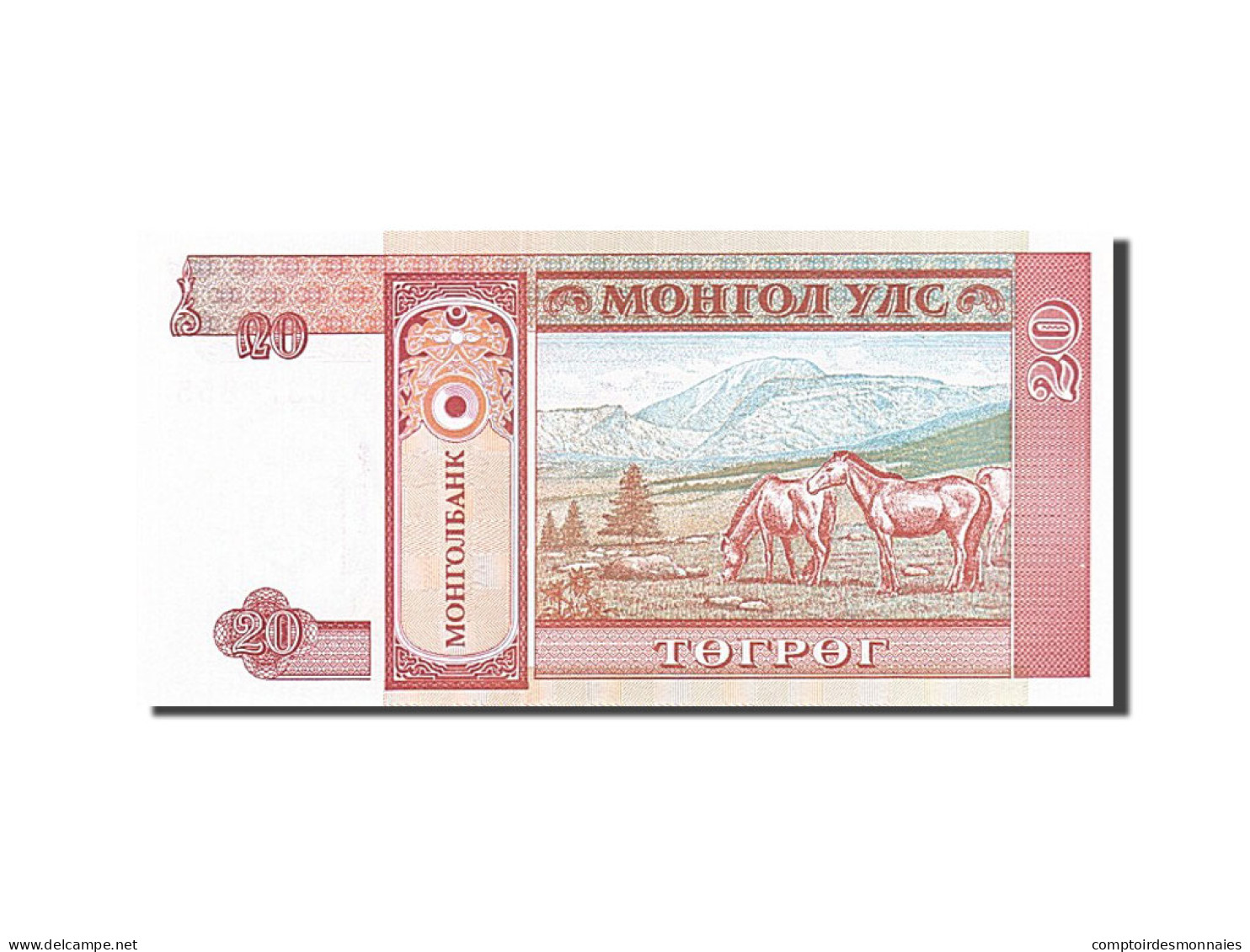 Billet, Mongolie, 20 Tugrik, 1993-1995, Undated (1993), KM:55, NEUF - Mongolia