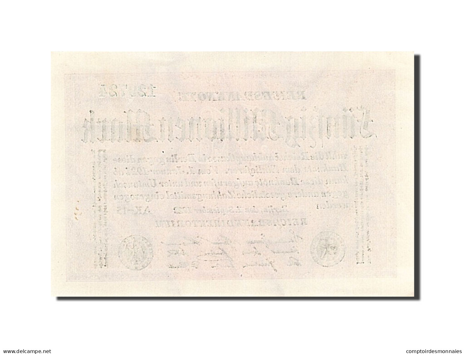 Billet, Allemagne, 50 Millionen Mark, 1923, 1923-09-01, KM:109b, SPL - 50 Miljoen Mark