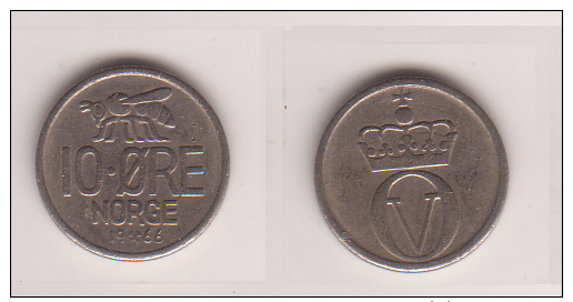 Norwegen , 10 Öre , 1966 ( G.Schön 59/2 ) - Norvegia