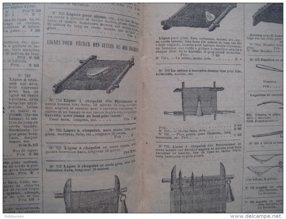 Catalogue De Pêche WYERS Paris 1900 Pour La Pêche En Eau Douce Et En Mer - Nature