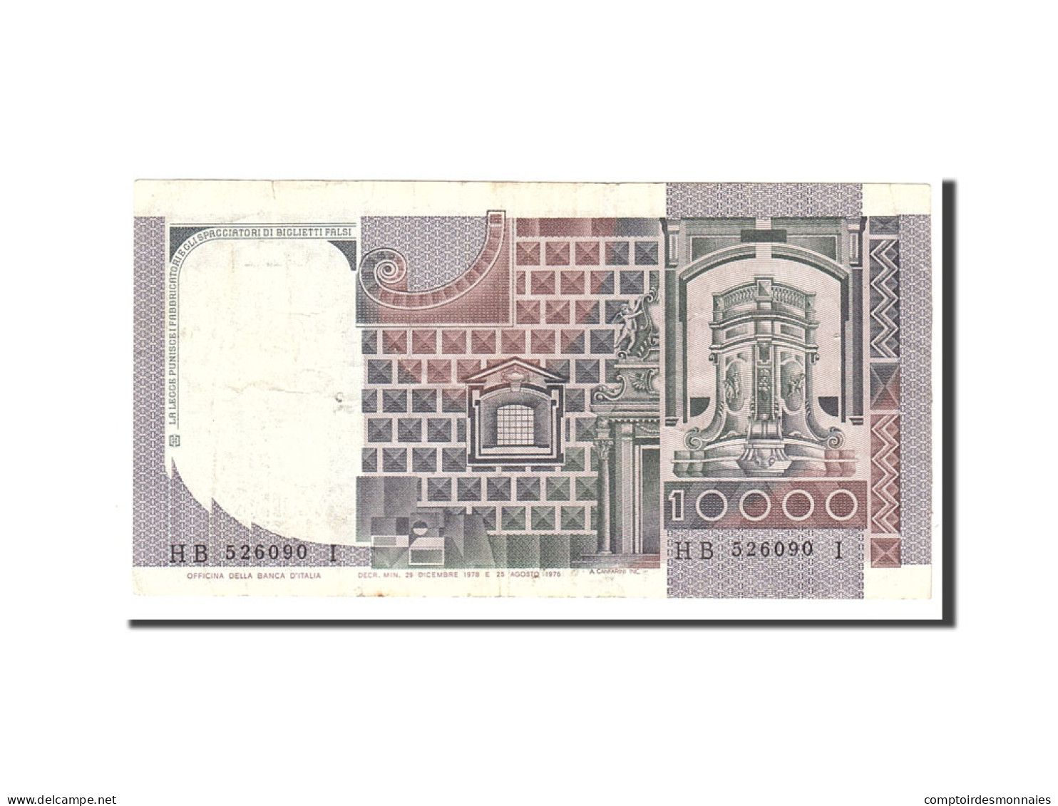 Billet, Italie, 10,000 Lire, 1978, 1978-12-29, KM:106a, TB+ - 10000 Lire