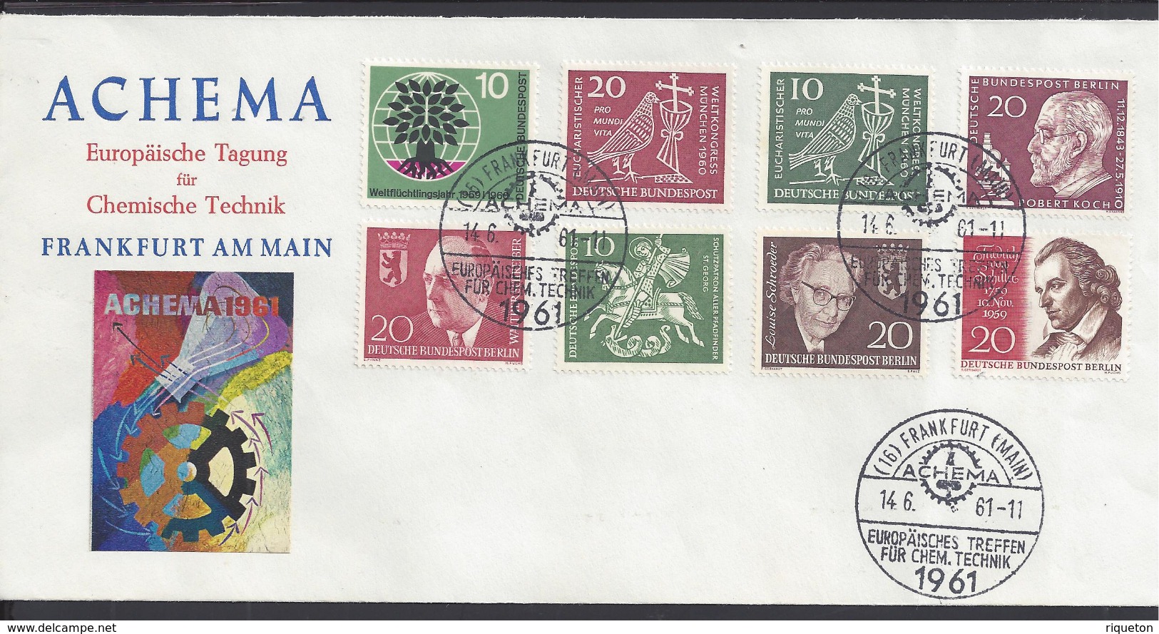 ALLEMAGNE -  BEL AFFRANCHISSEMENT SUR ENVELOPPE " ACHEMA 1961 " - - Covers & Documents