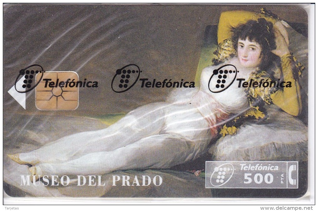 P-147 TARJETA DE ESPAÑA DE LA MAJA VESTIDA  DE GOYA DE TIRADA 9100 (NUEVA-MINT) - Malerei