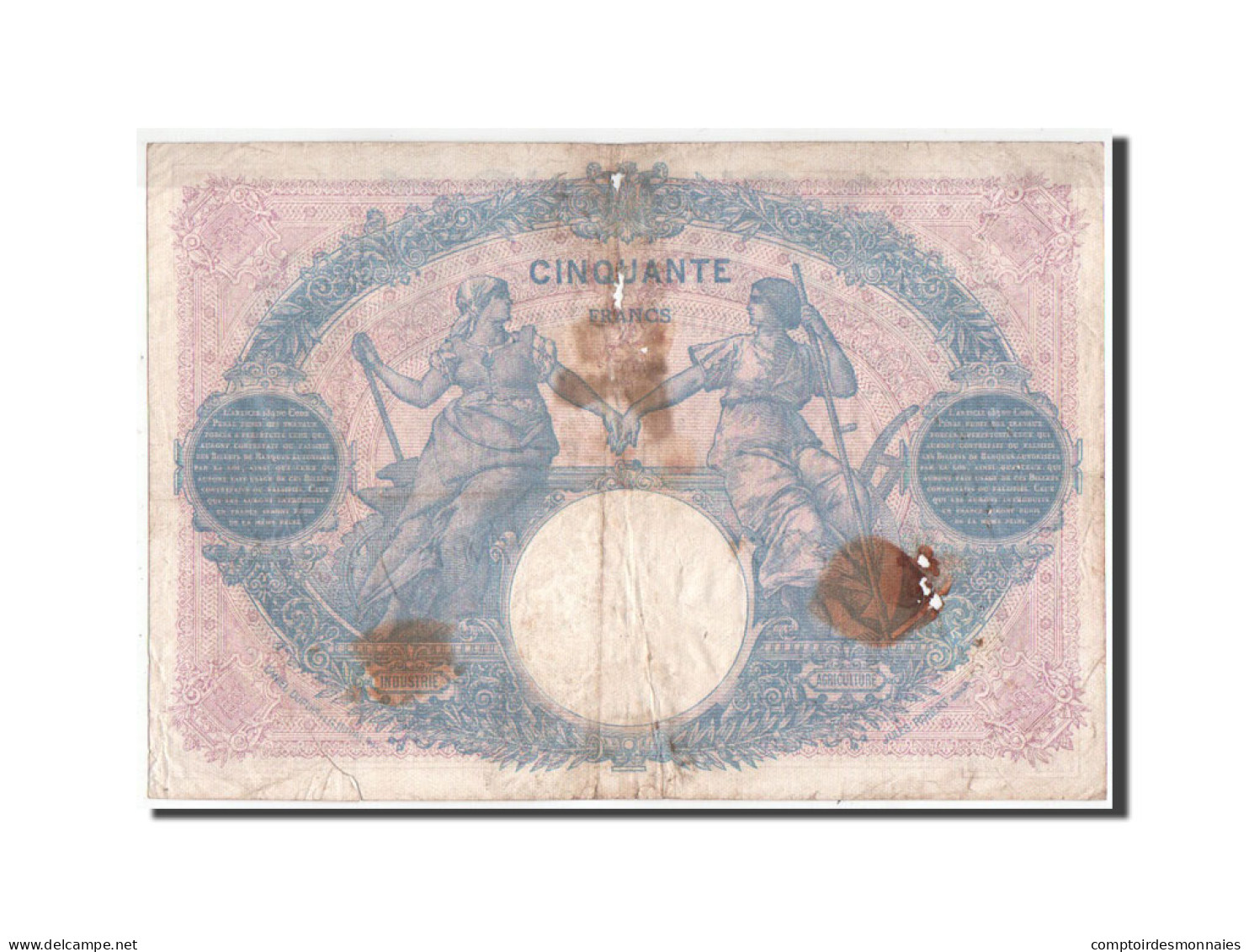 Billet, France, 50 Francs, 1921, 12.03.1921, B, Fayette:14.34, KM:64f - 50 F 1889-1927 ''Bleu Et Rose''