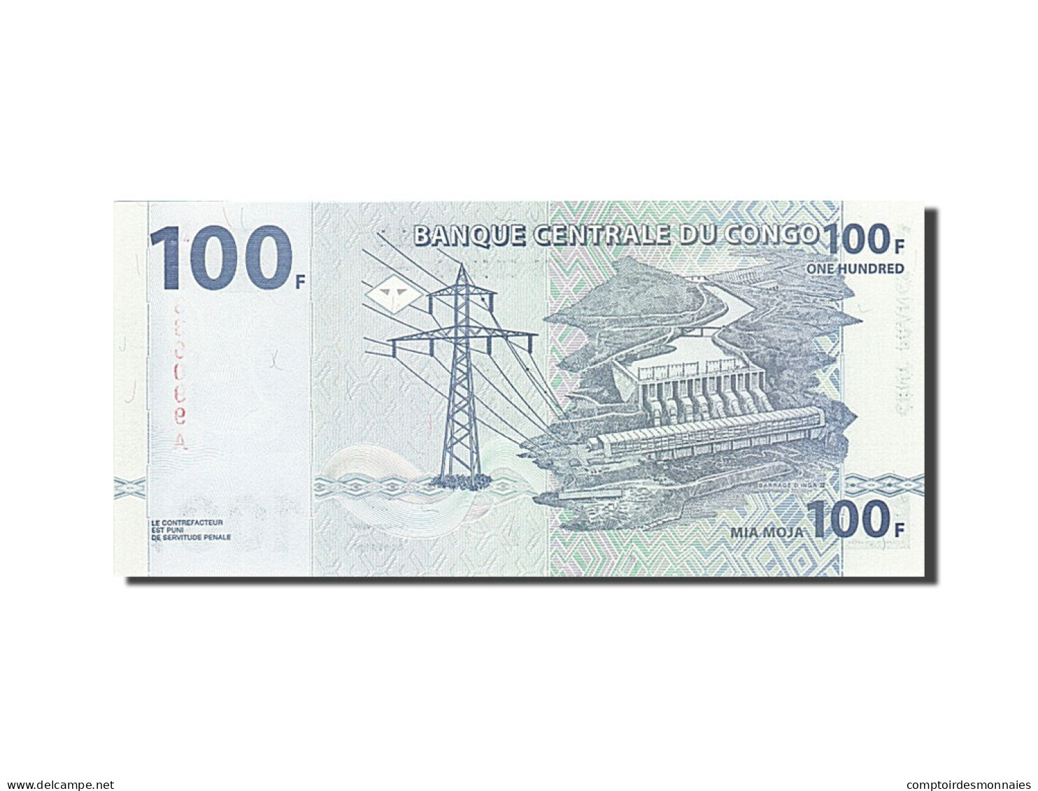 Billet, Congo Democratic Republic, 100 Francs, 2000, 2000-01-04, KM:92a, NEUF - Demokratische Republik Kongo & Zaire