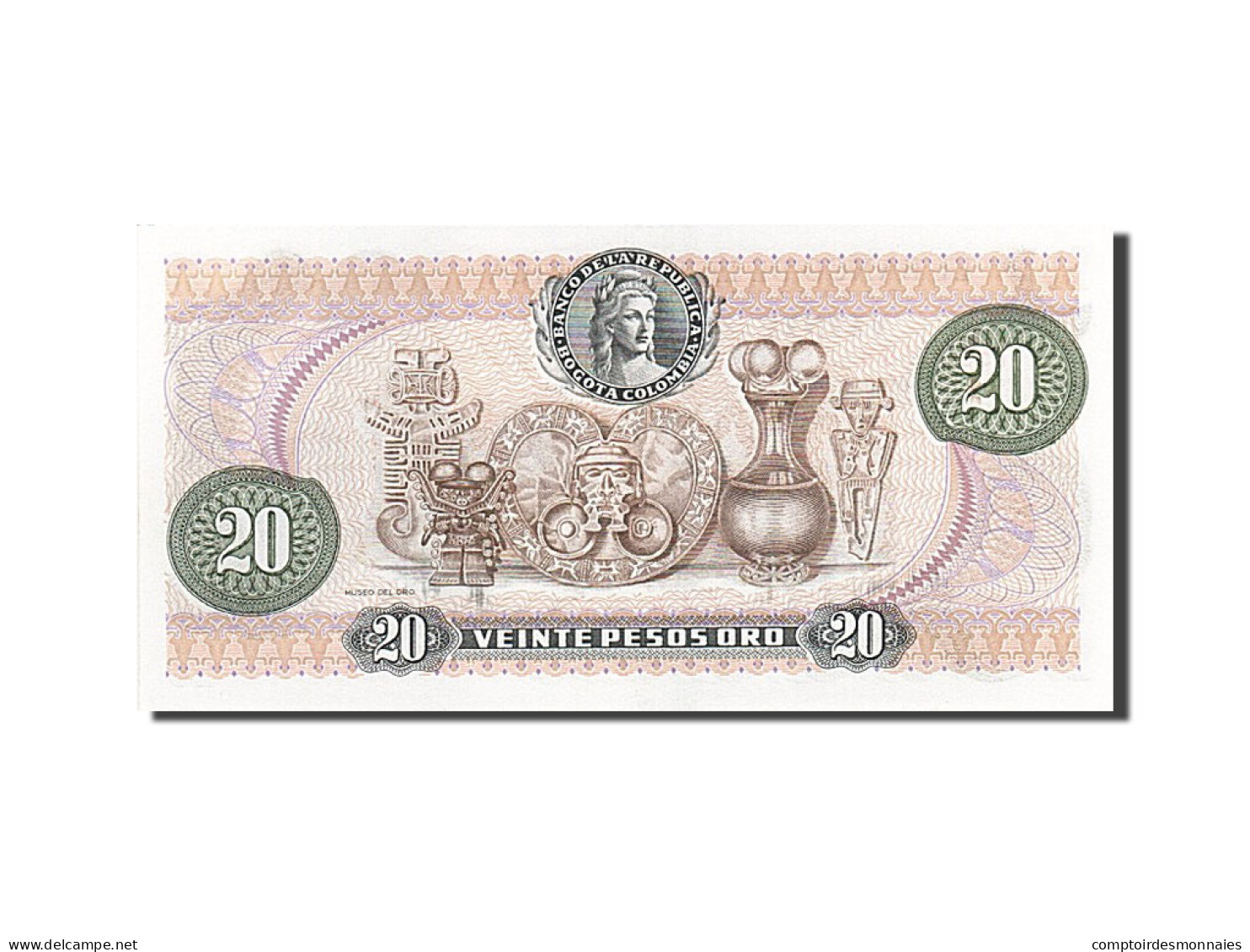 Billet, Colombie, 20 Pesos Oro, 1966-1968, 1983-01-01, KM:409d, NEUF - Colombie