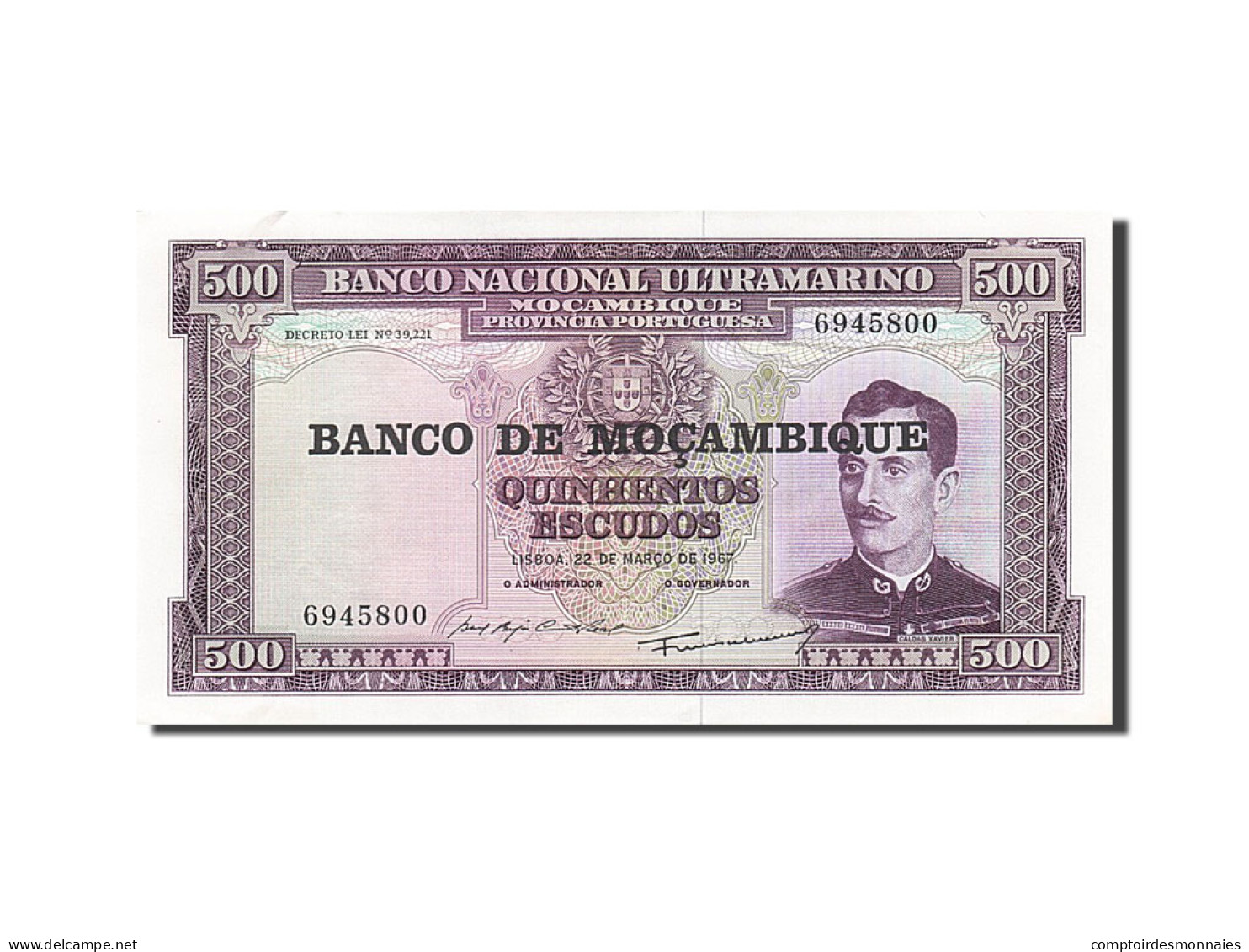 Billet, Mozambique, 500 Escudos, 1961-1967, 1967-03-22, KM:110a, SUP - Mozambique