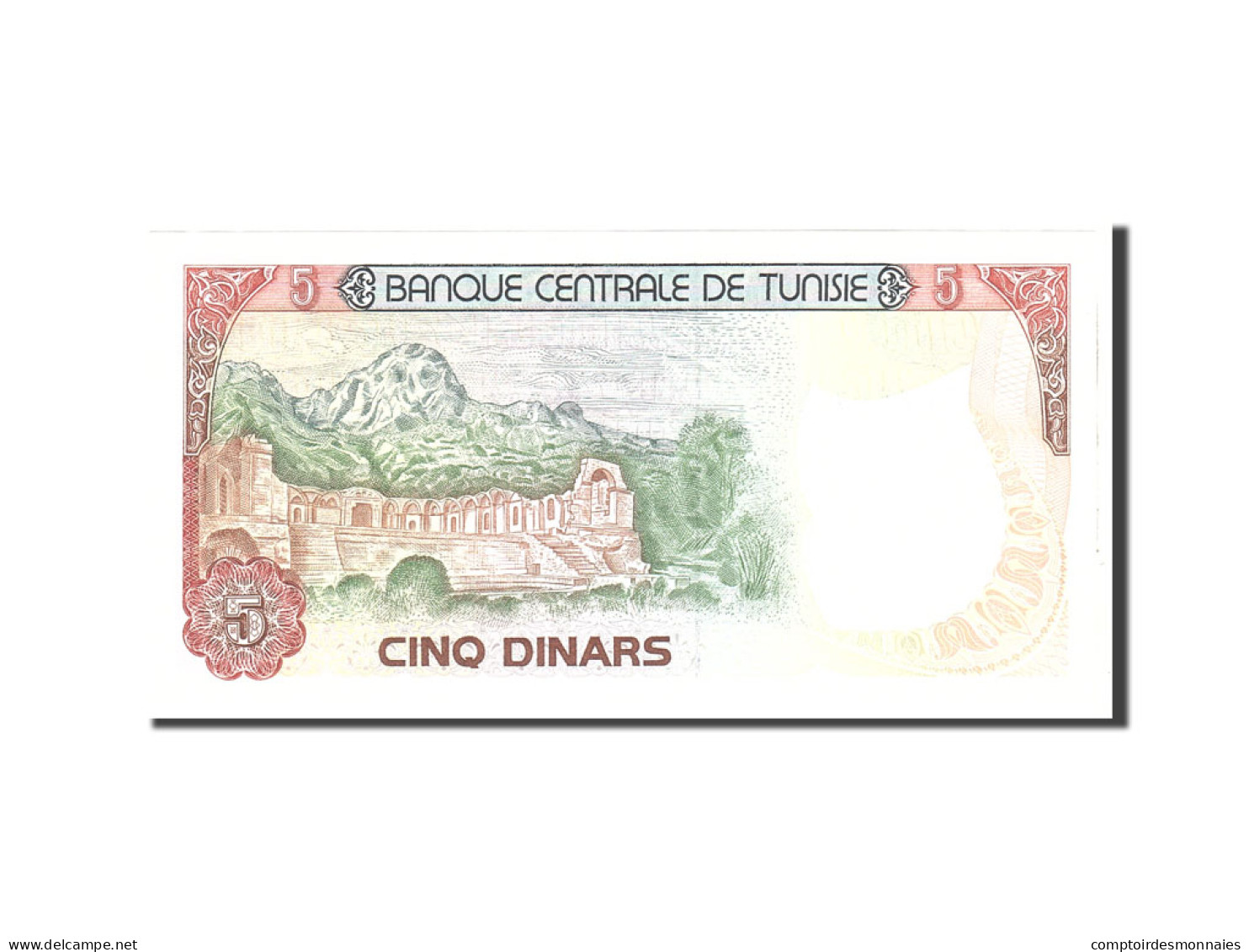 Billet, Tunisie, 5 Dinars, 1980, 1980-10-15, KM:75, NEUF - Tunisie