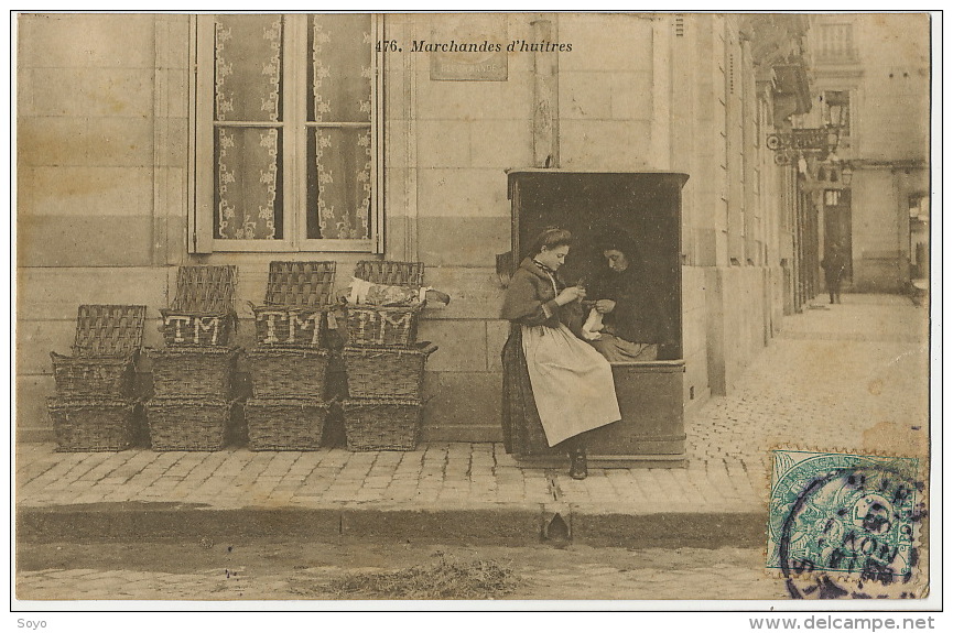 476 Marchandes D' Huitres Oysters Vendors Envoi De Bourges Cher Vers Henrichemont Edit Grand Bazar De Tours - Marchands