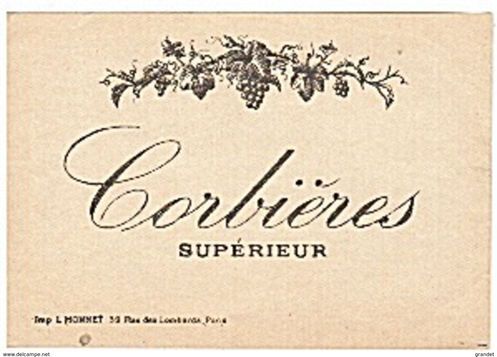 ETIQUETTE - CORBIERES - - Rode Wijn