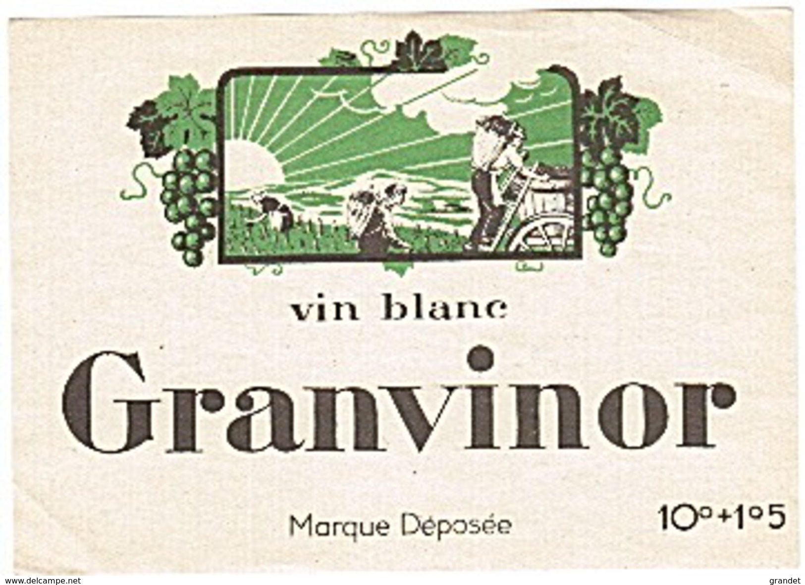 ETIQUETTE - GRANVINOR - - Vino Blanco