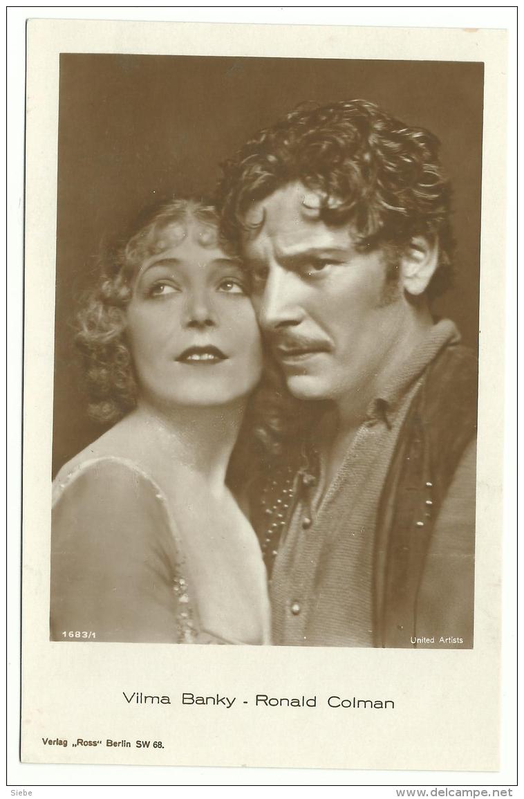 3 Cartes Neuves - Ronald Colman Avec Vilma Banky - United Artist - édition Ross - Schauspieler